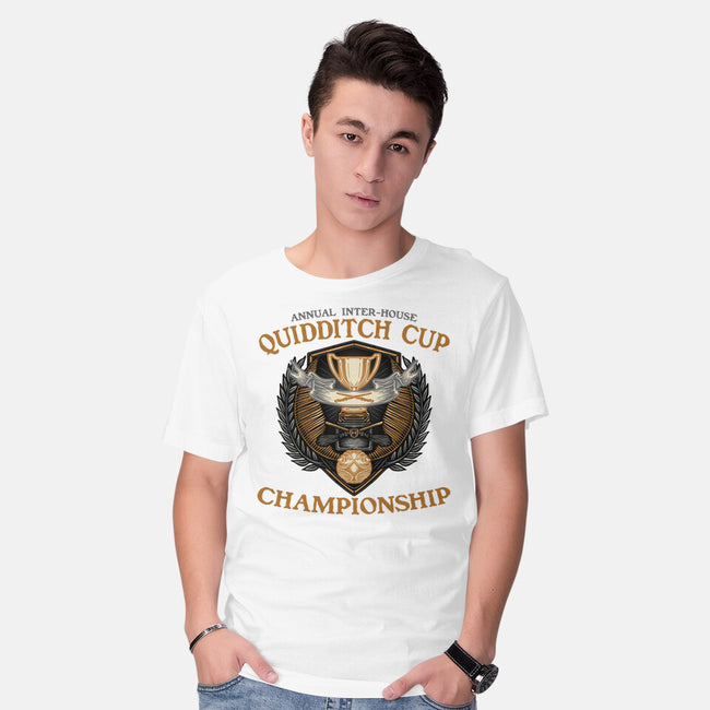 Quidditch Cup Championship-Mens-Basic-Tee-glitchygorilla