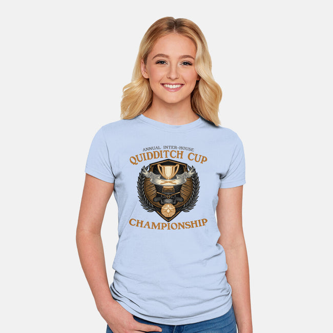 Quidditch Cup Championship-Womens-Fitted-Tee-glitchygorilla