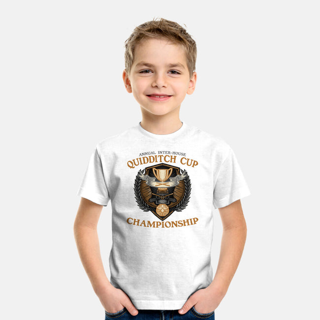 Quidditch Cup Championship-Youth-Basic-Tee-glitchygorilla