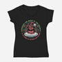 Magic Of The Holidays-Womens-V-Neck-Tee-glitchygorilla