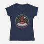 Magic Of The Holidays-Womens-V-Neck-Tee-glitchygorilla