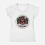 Magic Of The Holidays-Womens-V-Neck-Tee-glitchygorilla