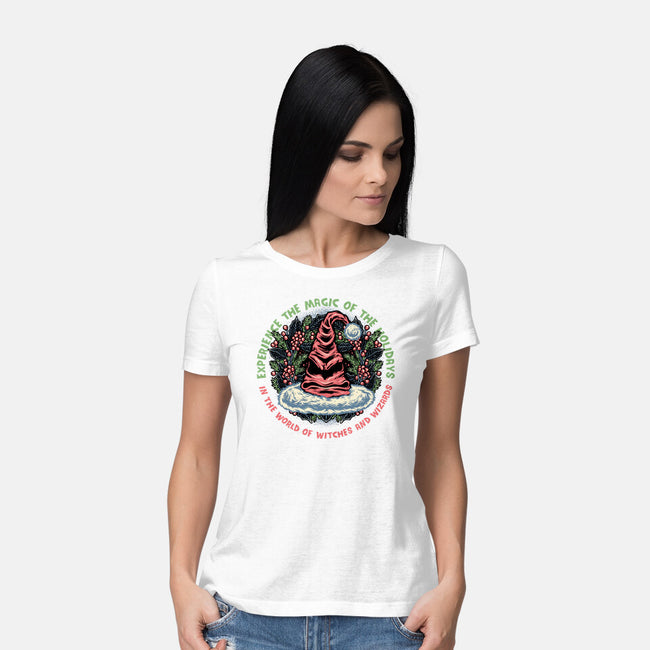 Magic Of The Holidays-Womens-Basic-Tee-glitchygorilla