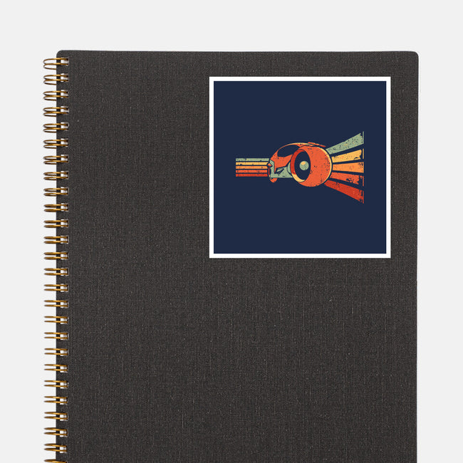 Vintage Grid-None-Glossy-Sticker-retrodivision