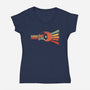 Vintage Grid-Womens-V-Neck-Tee-retrodivision