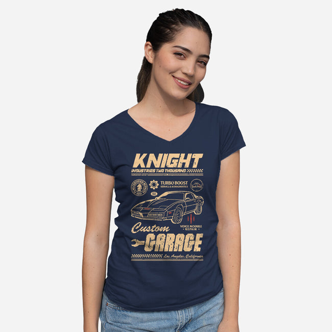 Vintage Rider-Womens-V-Neck-Tee-retrodivision