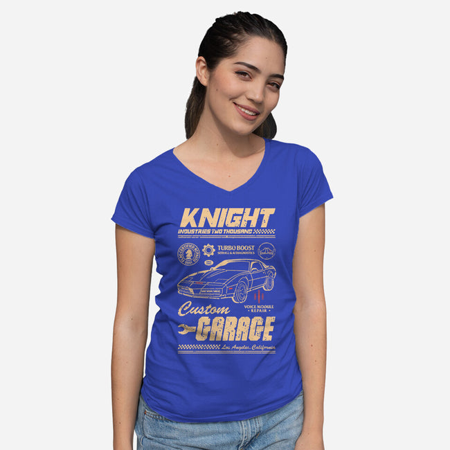 Vintage Rider-Womens-V-Neck-Tee-retrodivision