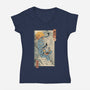K-Pop Yokai Tiger-Womens-V-Neck-Tee-vp021