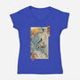 K-Pop Yokai Tiger-Womens-V-Neck-Tee-vp021