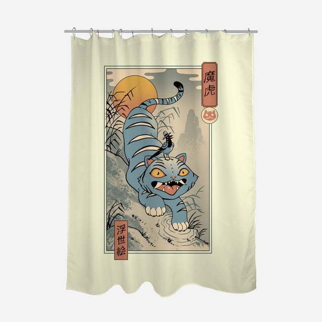 K-Pop Yokai Tiger-None-Polyester-Shower Curtain-vp021