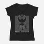 Rebel Division-Womens-V-Neck-Tee-rocketman_art