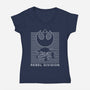 Rebel Division-Womens-V-Neck-Tee-rocketman_art