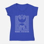 Rebel Division-Womens-V-Neck-Tee-rocketman_art
