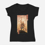 Doom Ukiyo-e-Womens-V-Neck-Tee-vp021
