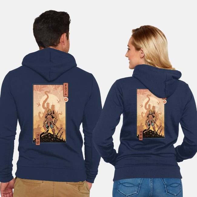 Doom Ukiyo-e-Unisex-Zip-Up-Sweatshirt-vp021