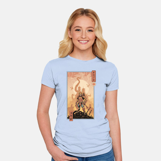 Doom Ukiyo-e-Womens-Fitted-Tee-vp021