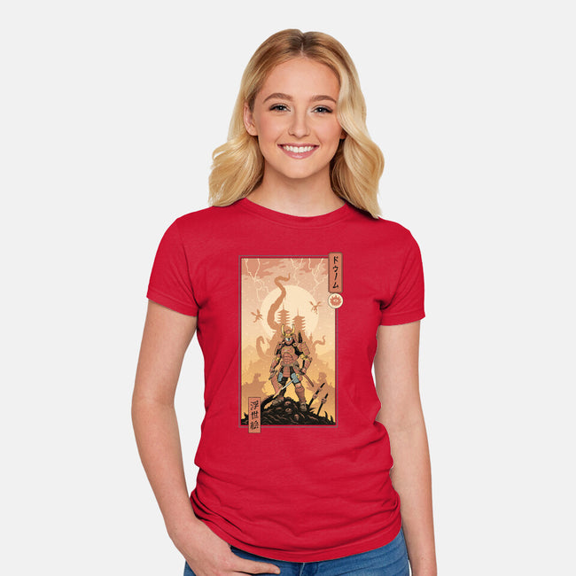 Doom Ukiyo-e-Womens-Fitted-Tee-vp021
