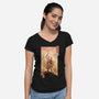 Doom Ukiyo-e-Womens-V-Neck-Tee-vp021