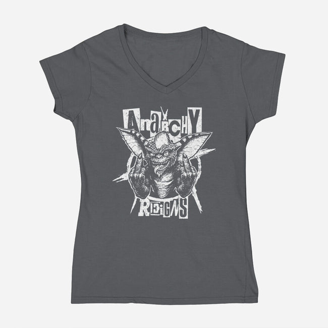 Anarchy Reigns-Womens-V-Neck-Tee-demonigote