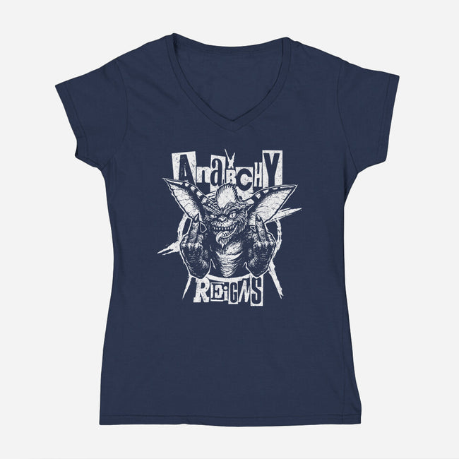 Anarchy Reigns-Womens-V-Neck-Tee-demonigote