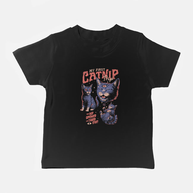 My First Catnip Trip-Baby-Basic-Tee-eduely