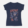 My First Catnip Trip-Womens-V-Neck-Tee-eduely