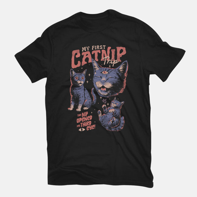 My First Catnip Trip-Womens-Fitted-Tee-eduely