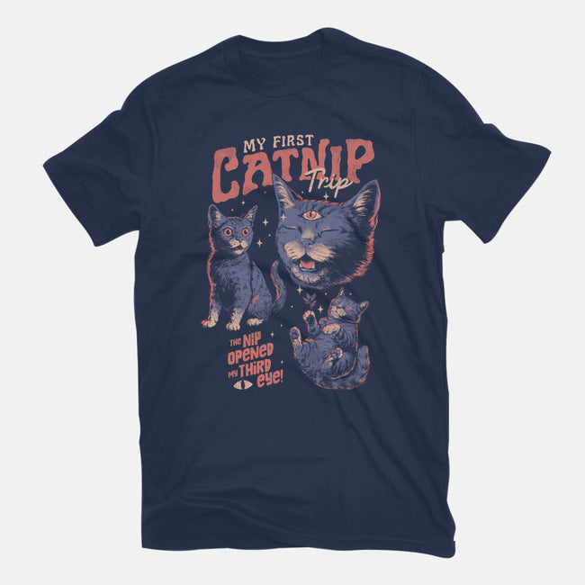 My First Catnip Trip-Mens-Basic-Tee-eduely