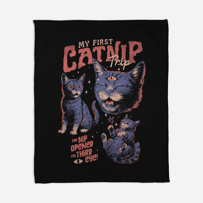 My First Catnip Trip-None-Fleece-Blanket-eduely