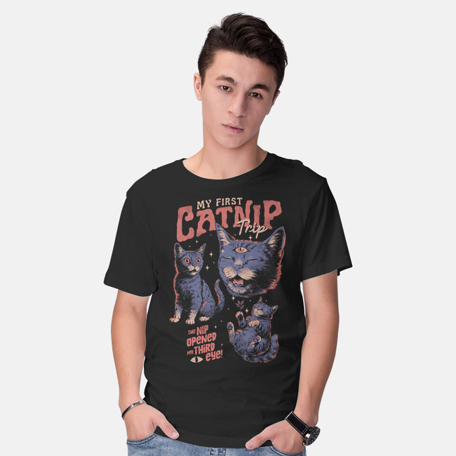 My First Catnip Trip-Mens-Basic-Tee-eduely