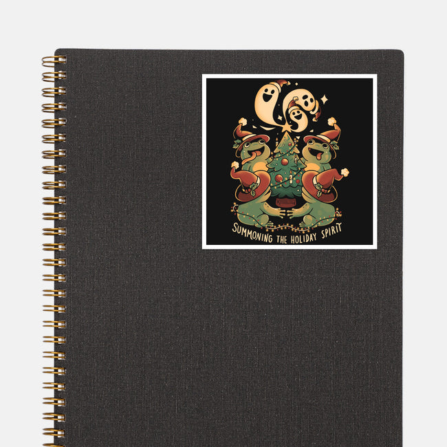 Summoning The Holiday Spirit Frogs-None-Glossy-Sticker-eduely