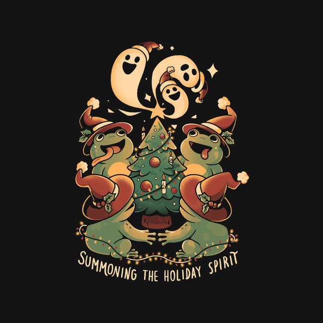 Summoning The Holiday Spirit Frogs-Womens-Fitted-Tee-eduely