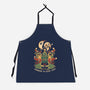 Summoning The Holiday Spirit Frogs-Unisex-Kitchen-Apron-eduely