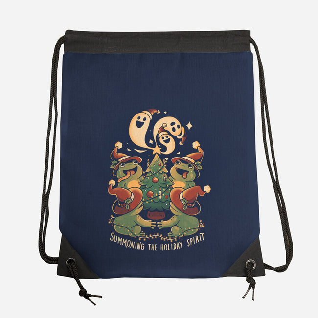 Summoning The Holiday Spirit Frogs-None-Drawstring-Bag-eduely