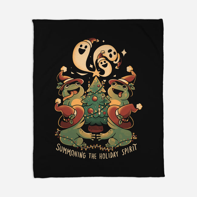 Summoning The Holiday Spirit Frogs-None-Fleece-Blanket-eduely