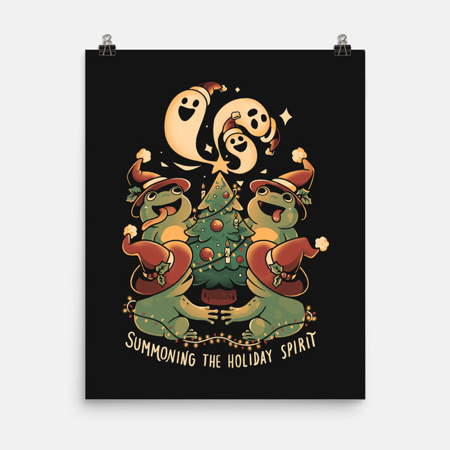 Summoning The Holiday Spirit Frogs-None-Matte-Poster-eduely