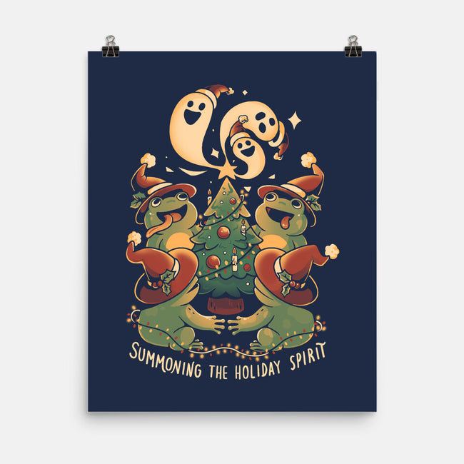 Summoning The Holiday Spirit Frogs-None-Matte-Poster-eduely