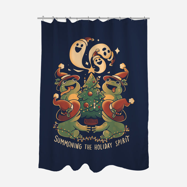 Summoning The Holiday Spirit Frogs-None-Polyester-Shower Curtain-eduely