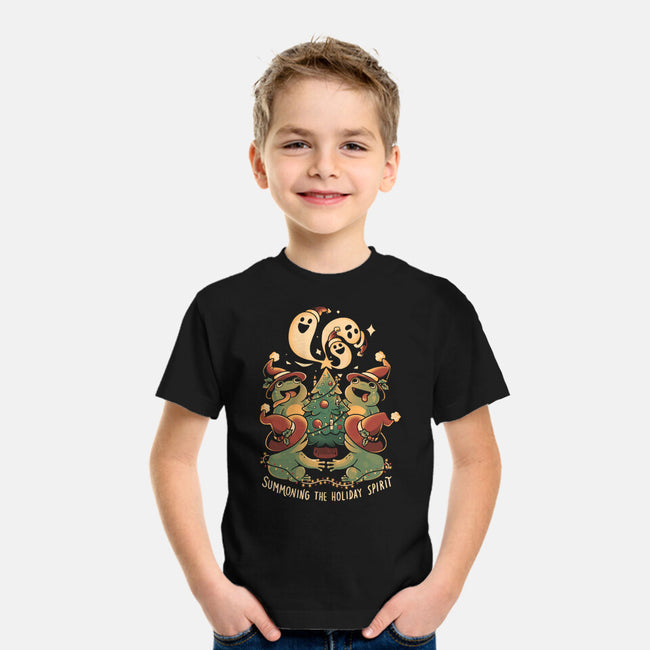 Summoning The Holiday Spirit Frogs-Youth-Basic-Tee-eduely