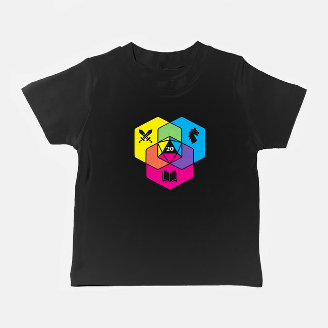 RPG CMYK Dice Venn Diagram-Baby-Basic-Tee-Studio Mootant