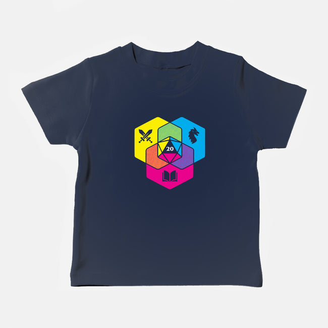 RPG CMYK Dice Venn Diagram-Baby-Basic-Tee-Studio Mootant