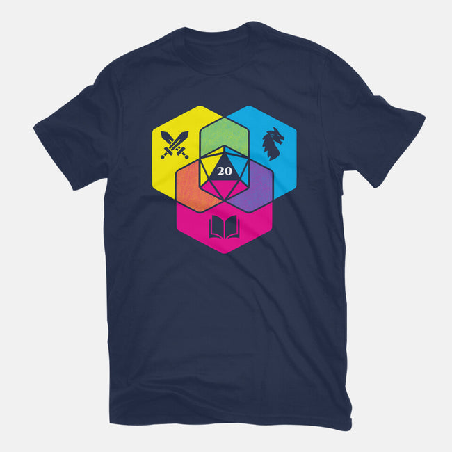 RPG CMYK Dice Venn Diagram-Unisex-Basic-Tee-Studio Mootant
