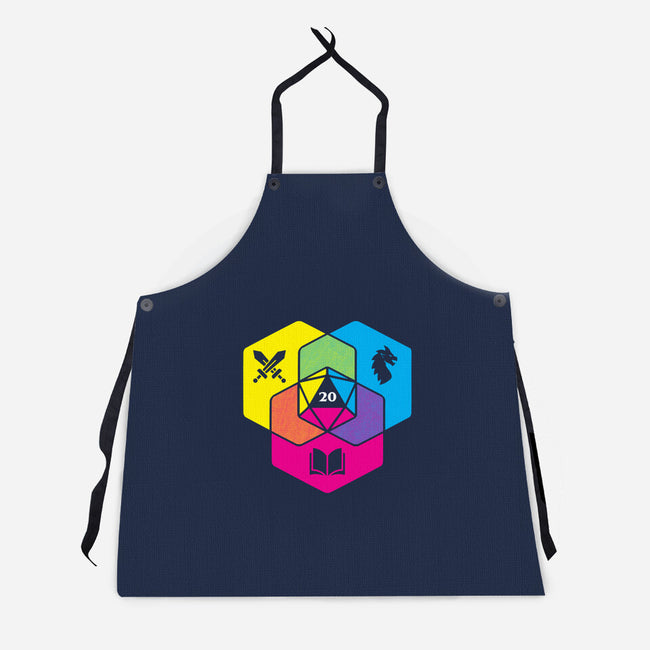 RPG CMYK Dice Venn Diagram-Unisex-Kitchen-Apron-Studio Mootant