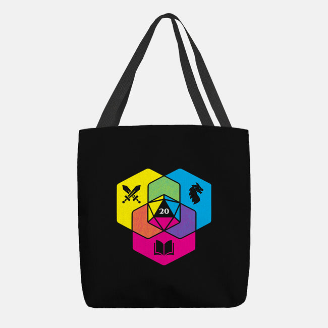 RPG CMYK Dice Venn Diagram-None-Basic Tote-Bag-Studio Mootant