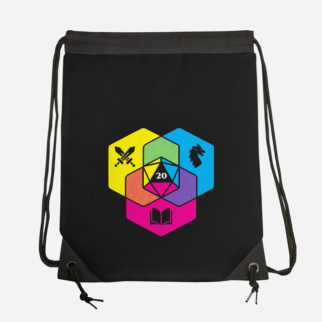 RPG CMYK Dice Venn Diagram-None-Drawstring-Bag-Studio Mootant