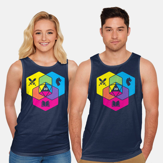 RPG CMYK Dice Venn Diagram-Unisex-Basic-Tank-Studio Mootant