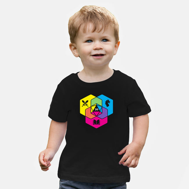 RPG CMYK Dice Venn Diagram-Baby-Basic-Tee-Studio Mootant