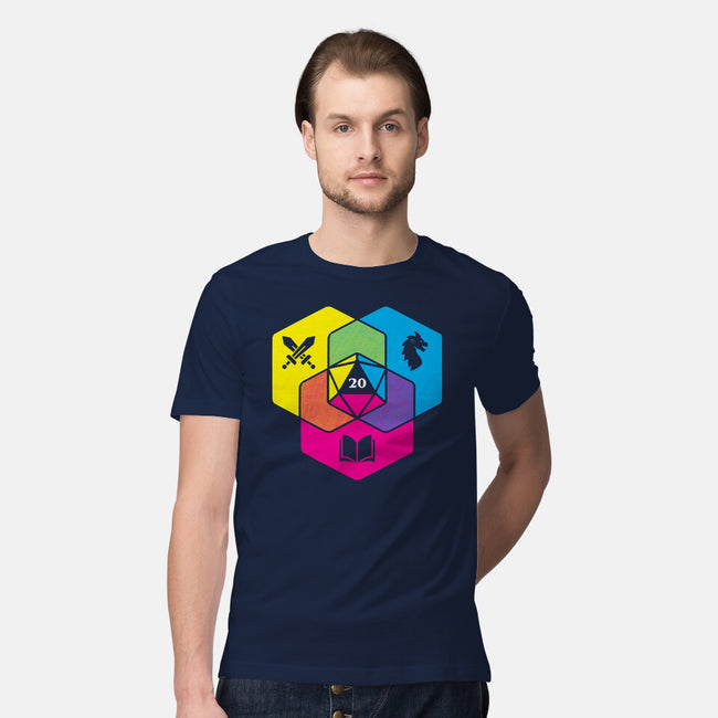 RPG CMYK Dice Venn Diagram-Mens-Premium-Tee-Studio Mootant