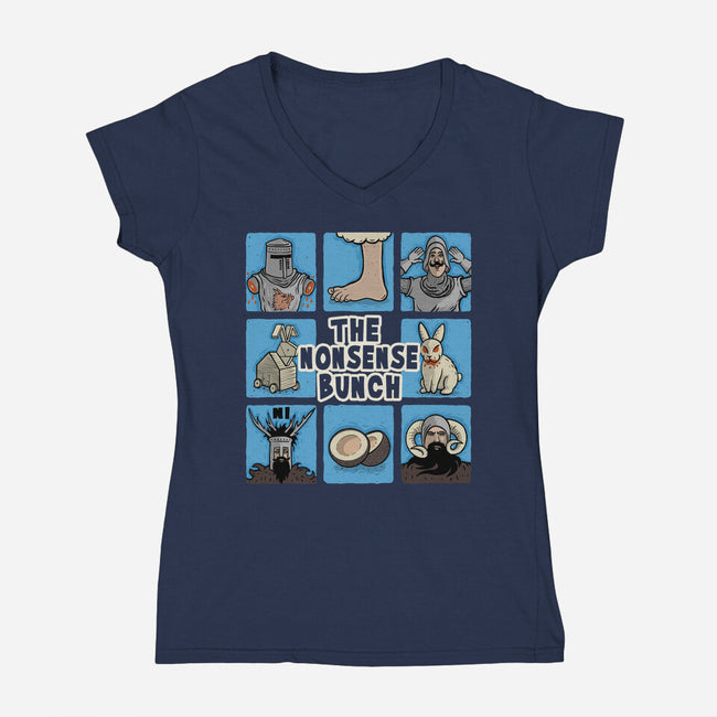 The Nonsense Bunch-Womens-V-Neck-Tee-erion_designs