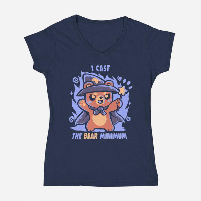 I Cast The BEAR Minimum-Womens-V-Neck-Tee-TechraNova